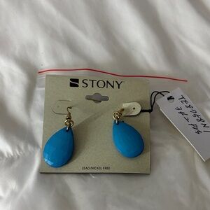 Blue Teardrop Earrings